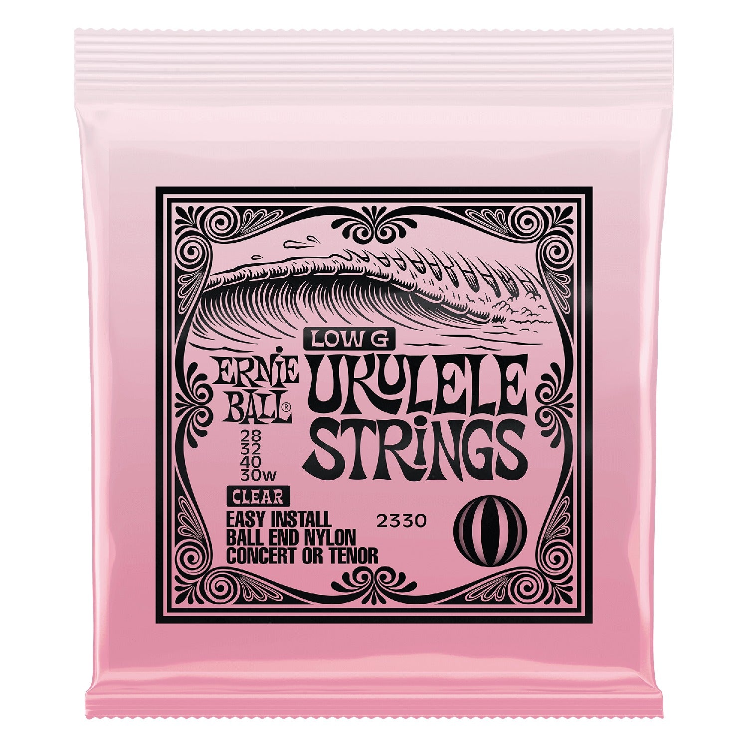 Ernie Ball 2330 Nylon Ball End Ukulele Strings with Wound G