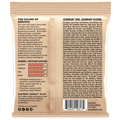 Ernie Ball Medium-Light Flatwound Electric Guitar Strings - 12-52