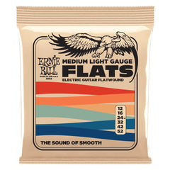 Ernie Ball Medium-Light Flatwound Electric Guitar Strings - 12-52