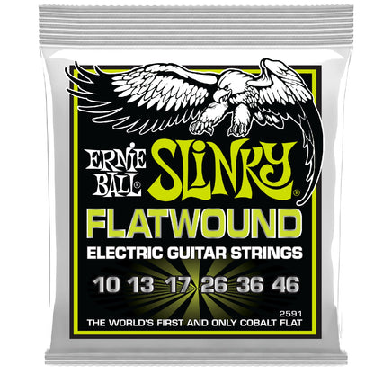 Ernie Ball 2591 Regular Slinky Flatwound Electric Guitar Strings - .010-.046