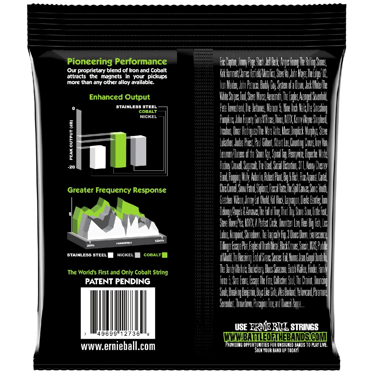Ernie Ball 2736 Slinky Cobalt 5 String Electric Bass Guitar String Set - 45-130 Gauge