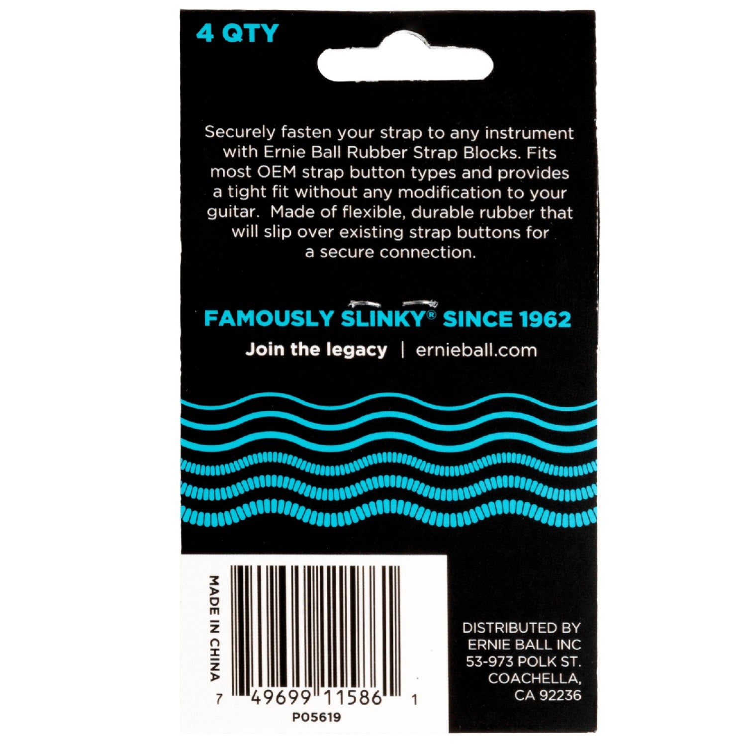 Ernie Ball Strap Blocks - 4 Pack
