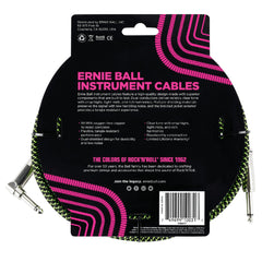 Ernie Ball 10' Braided Straight Angle Instrument Cable