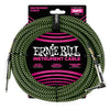 Ernie Ball 10' Braided Straight Angle Instrument Cable