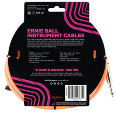 Ernie Ball 10' Braided Straight Angle Instrument Cable