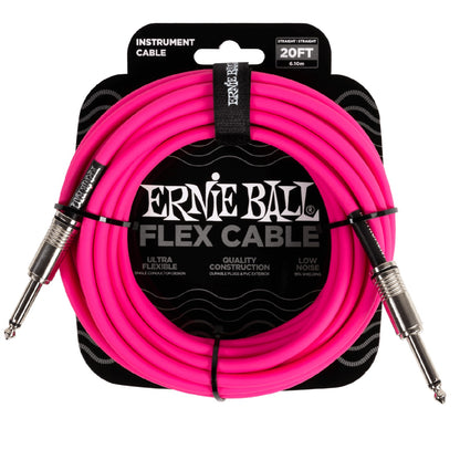 Ernie Ball 20ft Flex Straight Instrument Cable