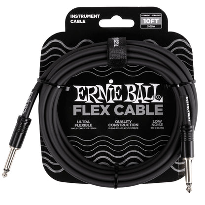 Ernie Ball Flex 10ft Straight/Straight Instrument Cable