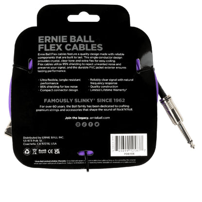 Ernie Ball Flex 20Ft Straight Angle Instrument Cable