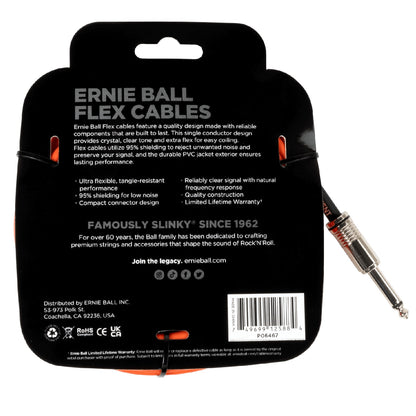 Ernie Ball Flex 20Ft Straight Angle Instrument Cable