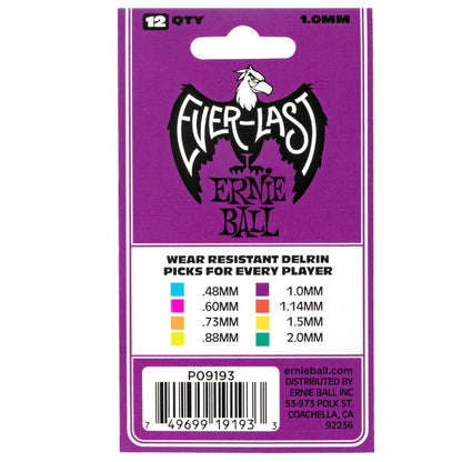 Ernie Ball Everlast Guitar Picks - Pack of 12