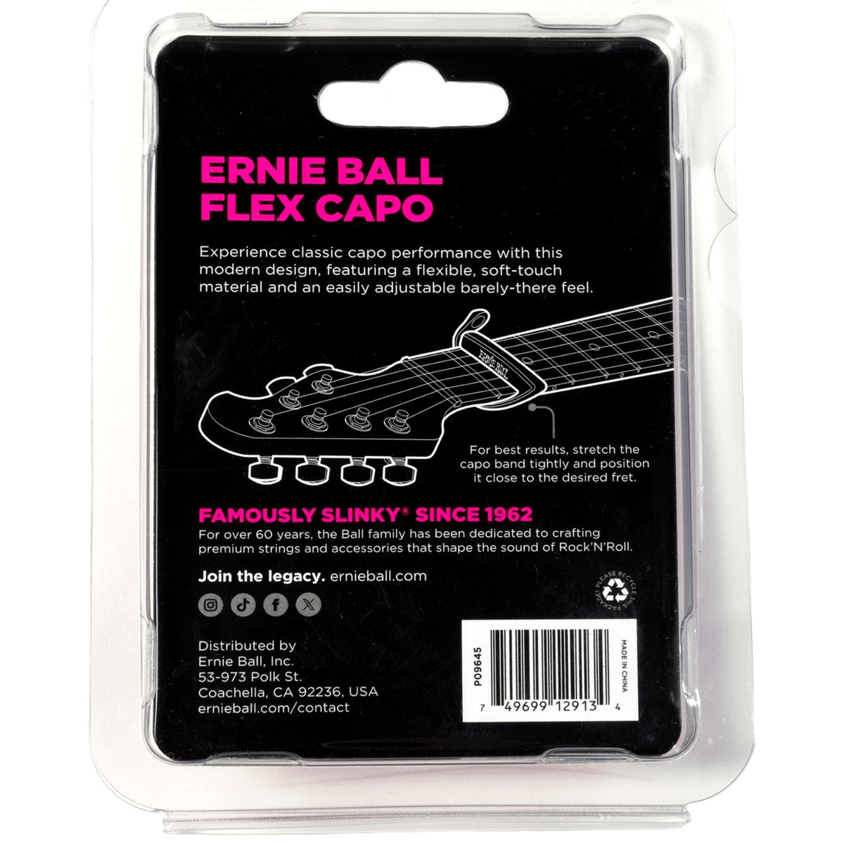 Ernie Ball 9645 Flex Guitar Capo