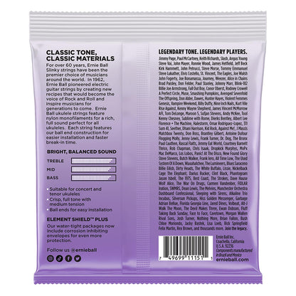 Ernie Ball Concert & Tenor Wound G Nylon Ball End Ukulele Strings
