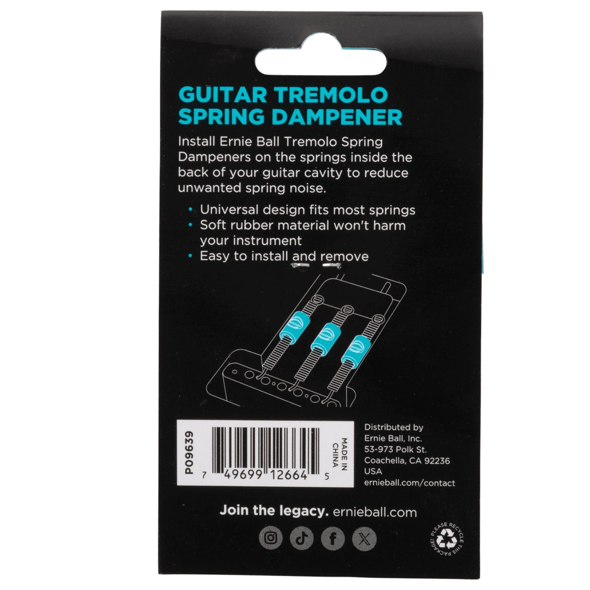 Ernie Ball 9639 Guitar Tremolo Spring Dampener