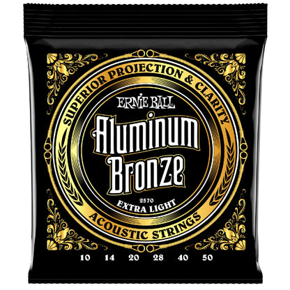 Ernie Ball 2570 Acoustic Guitar Strings   - Aluminum Bronze, .010-.050, Extra Light