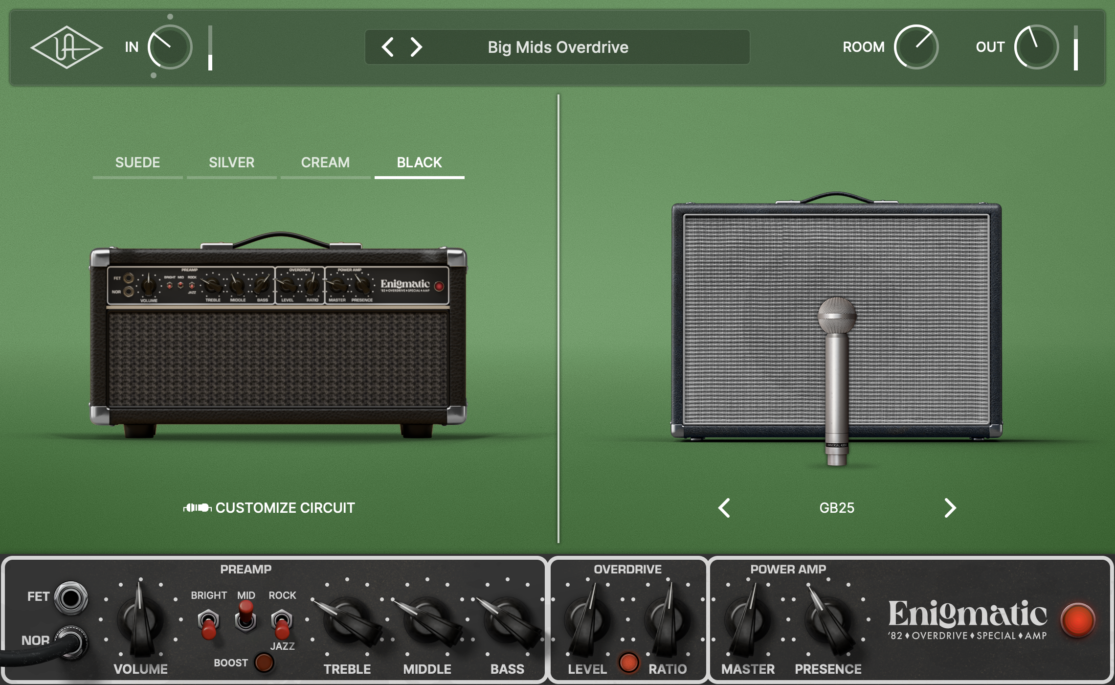 UAD Enigmatic '82 Overdrive Special Amp