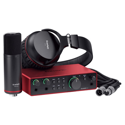 Focusrite Scarlett 2i2 Studio 4th Gen USB Audio Interface and Recording Bundle