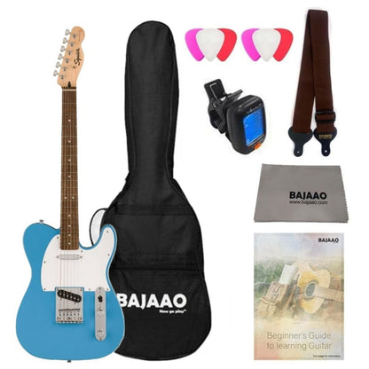Fender Squier Sonic Telecaster Electric Guitar With Gigbag, Polishing Cloth, Picks, Strap, Tuner & Ebook