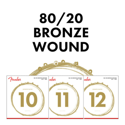 Fender 70XL Acoustic Guitar Strings 80/20 Bronze 10-48