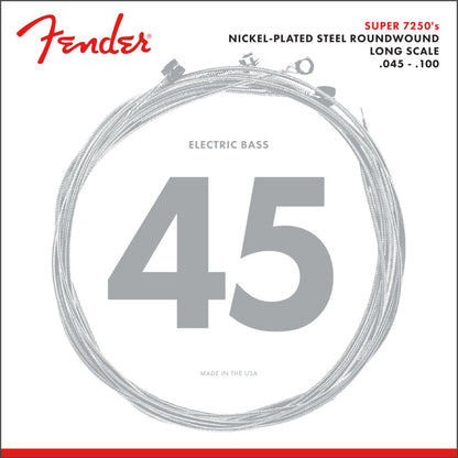 Fender 7250ML Nickel-Plated Steel Long Scale Gauge Bass Guitar Strings - 45 - 100