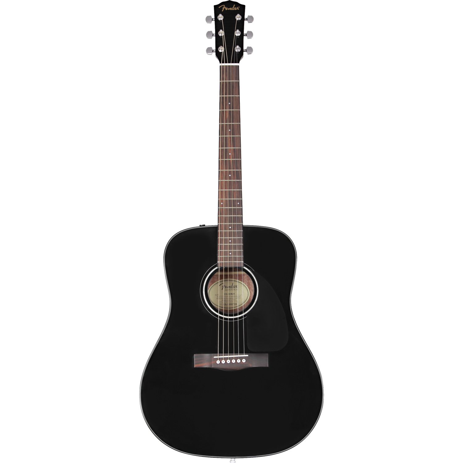 Fender CD 60 Dread V3 DS 6 String Acoustic Guitar Bundle with Dust Cover, Tuner, Cloth, Strap, Picks & Ebook