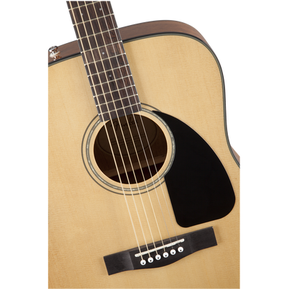 Fender CD 60 Dread V3 DS 6 String Acoustic Guitar Bundle with Dust Cover, Tuner, Cloth, Strap, Picks & Ebook