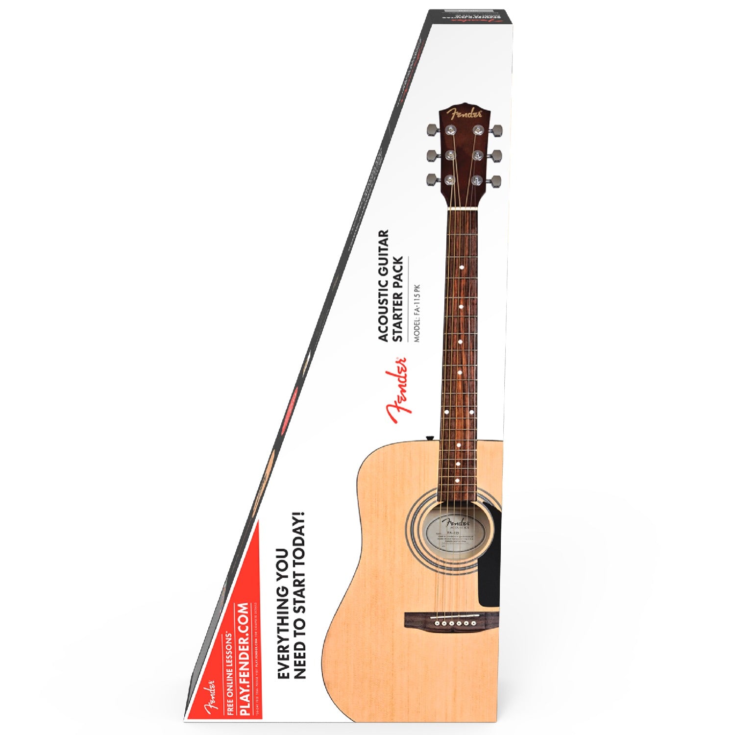 Fender FA-115 Dreadnought Acoustic Guitar Pack with Gig Bag, Strap, String Set and Picks - Natural