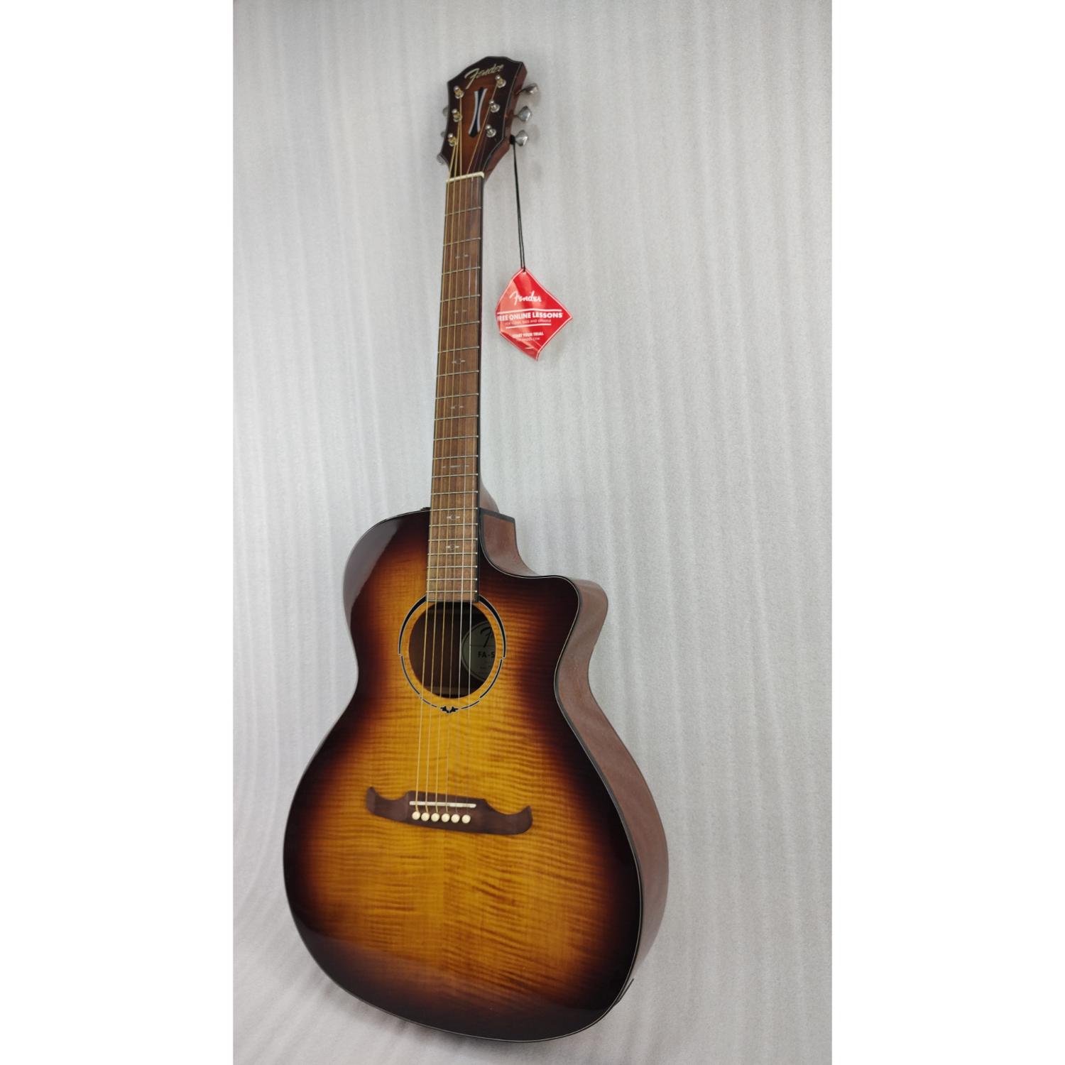 Fender FA-345CE Auditorium Electro Acoustic Guitar - 3 Tone Tea Burst - Open Box