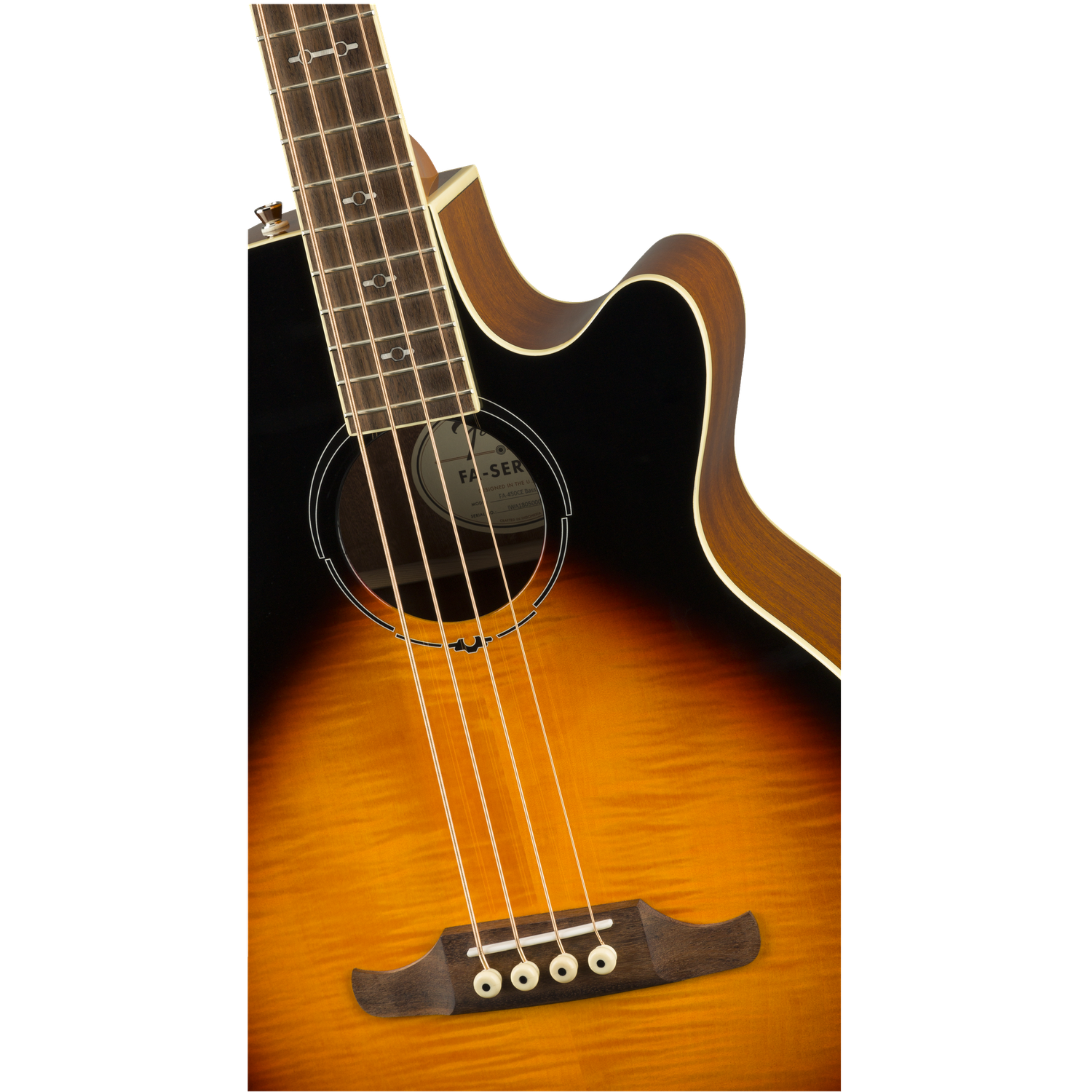 Fender FA-450CE 4 String Semi Acoustic Bass Guitar - Sunburst
