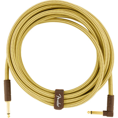 Fender 0990820086 15 Feet Deluxe Series Instrument Cable Straight/Angle- Tweed