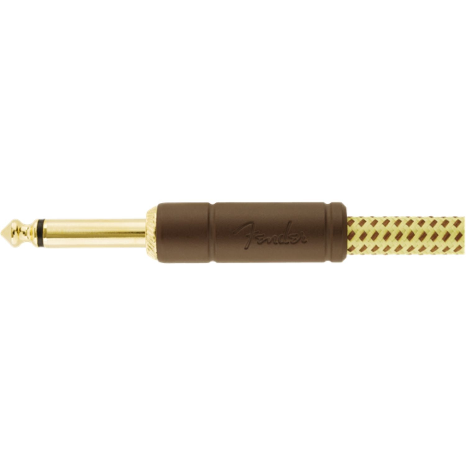 Fender 0990820086 15 Feet Deluxe Series Instrument Cable Straight/Angle- Tweed