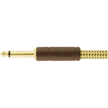 Fender 0990820086 15 Feet Deluxe Series Instrument Cable Straight/Angle- Tweed
