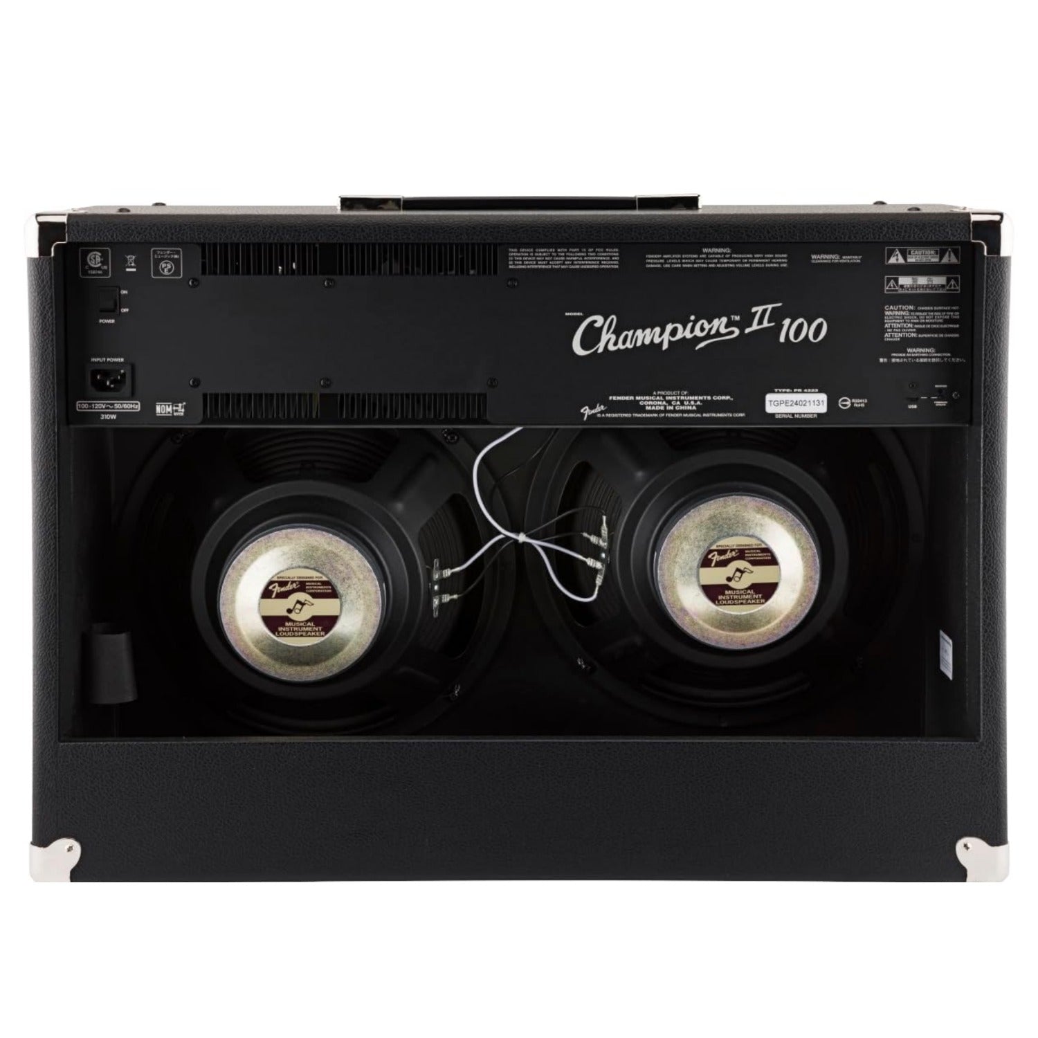 Fender Champion II 100W Combo Guitar Amplifier with Cable, Polishing Cloth & Ebook
