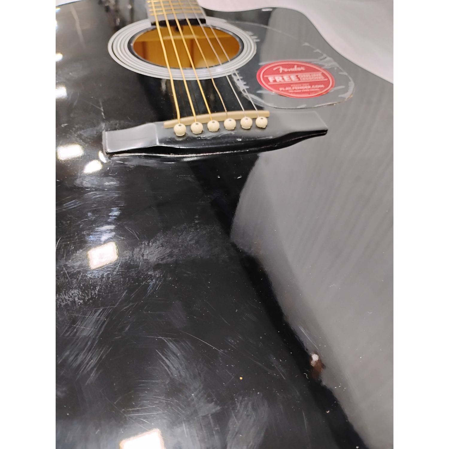 Fender SA105CE Electro - Acoustic Guitar - Black - Open Box B Stock