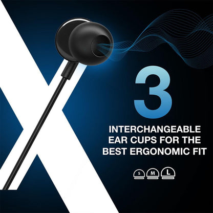 FLiX In-Ear Wired Headphones Black FLiX (Beetel) Tone 110 Wired Headset - Black