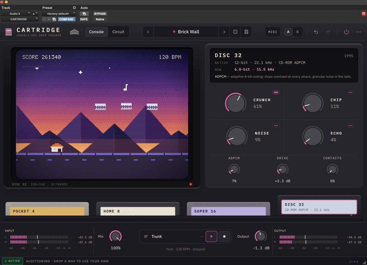 Yurtrock CARTRIDGE - Console Era Drum FX Plug-In