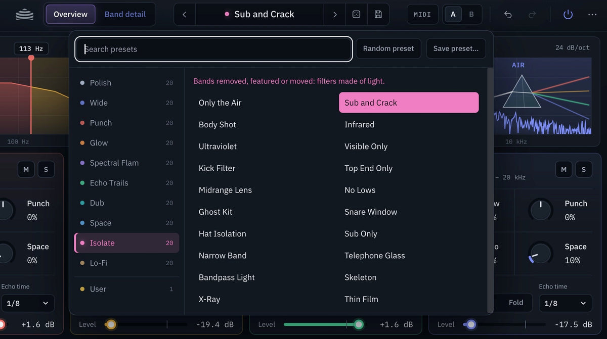 Yurtrock PRISM - Multiband Spatial FX Drum Plug-In
