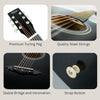 Henrix 38C 38 Inch Cutaway Acoustic Guitar with Dual Action Truss Rod, Gigbag, Picks, String Set, Strap, Cloth & Ebook