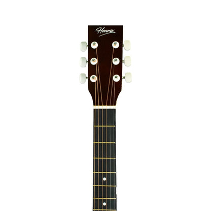 Henrix Acoustic Guitars Henrix 38C 38 Inch Cutaway Acoustic Guitar with Dual Action Truss Rod, Gigbag, Picks, String Set, Strap, Cloth & Ebook