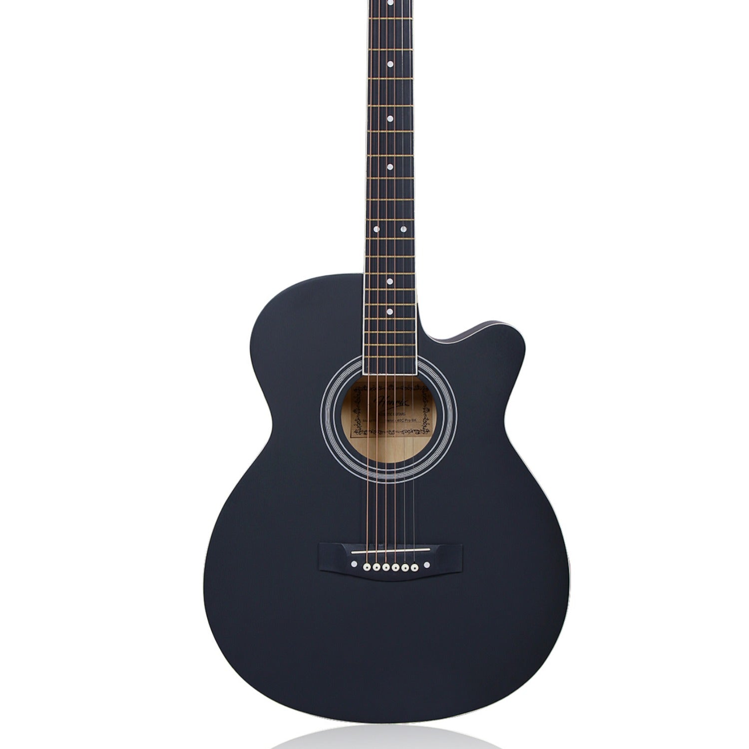 Henrix PRO 40C 40-Inch Cutaway Acoustic Guitar with Dual Action Truss Rod, Gigbag, Picks, String Set, Strap, Cloth & Ebook
