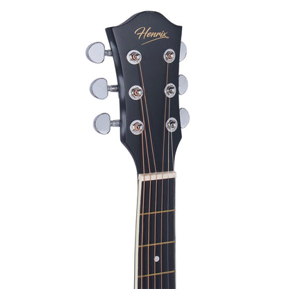 Henrix PRO 40C 40-Inch Cutaway Acoustic Guitar with Dual Action Truss Rod, Gigbag, Picks, String Set, Strap, Cloth & Ebook