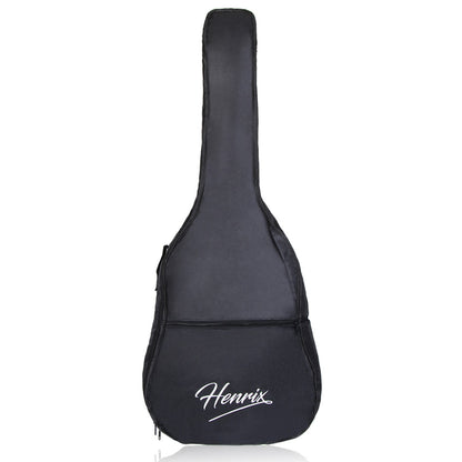 Henrix PRO 40C 40-Inch Cutaway Acoustic Guitar with Dual Action Truss Rod, Gigbag, Picks, String Set, Strap, Cloth & Ebook