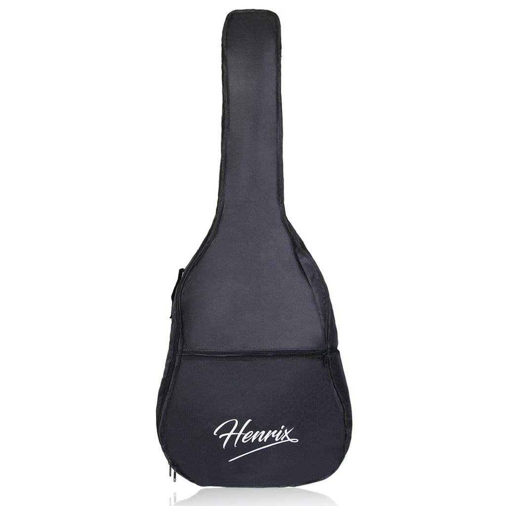 Henrix PRO 40C 40-Inch Cutaway Acoustic Guitar with Dual Action Truss Rod, Gigbag, Picks, String Set, Strap, Cloth & Ebook