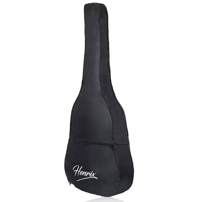 Henrix PRO 40C 40-Inch Cutaway Acoustic Guitar with Dual Action Truss Rod, Gigbag, Picks, String Set, Strap, Cloth & Ebook