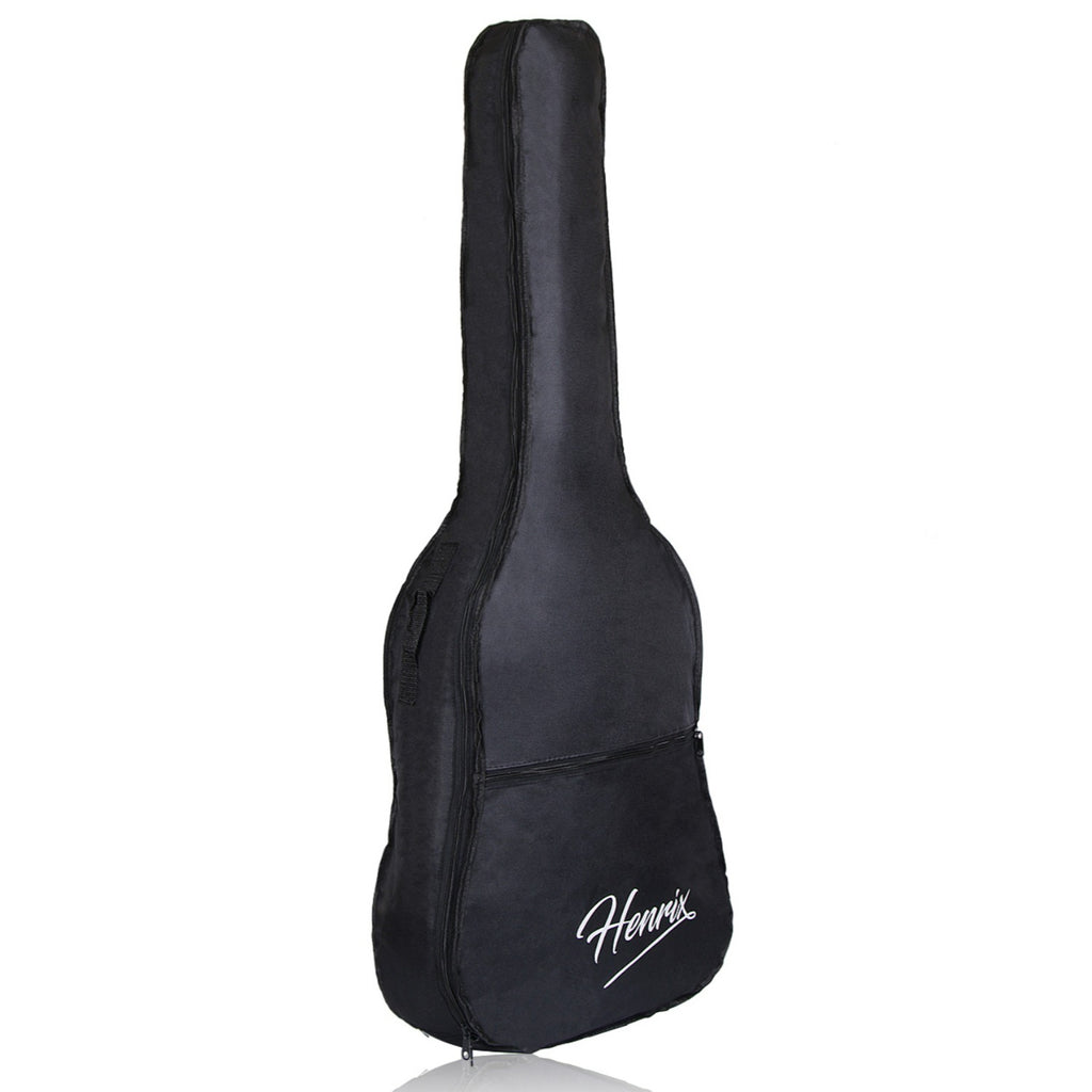 Henrix PRO 40C 40-Inch Cutaway Acoustic Guitar with Dual Action Truss Rod, Gigbag, Picks, String Set, Strap, Cloth & Ebook