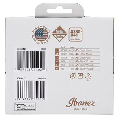 Ibanez ICLS6NT Classical Guitar Strings - Normal Tension - Open Box