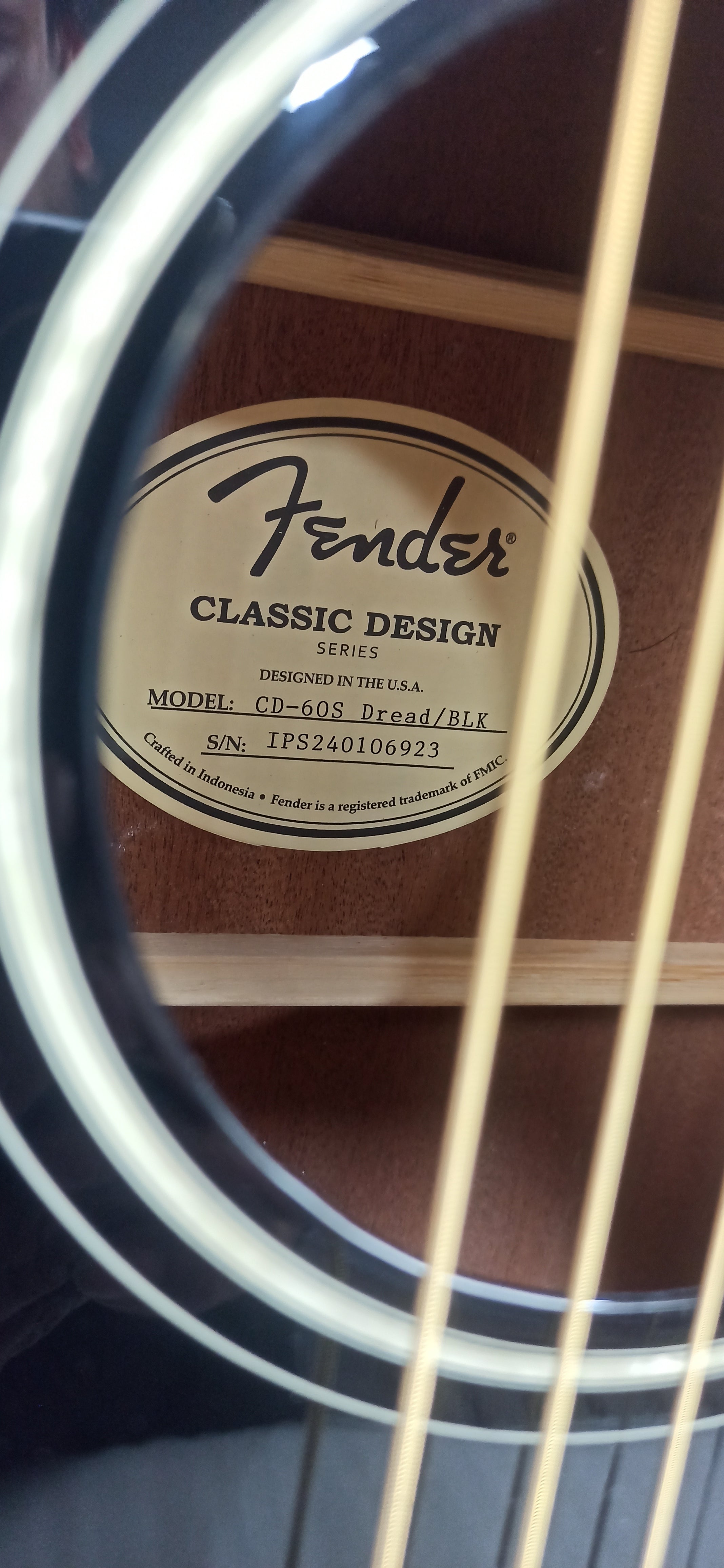 Fender CD-60S Dreadnought Acoustic Guitar - Open Box