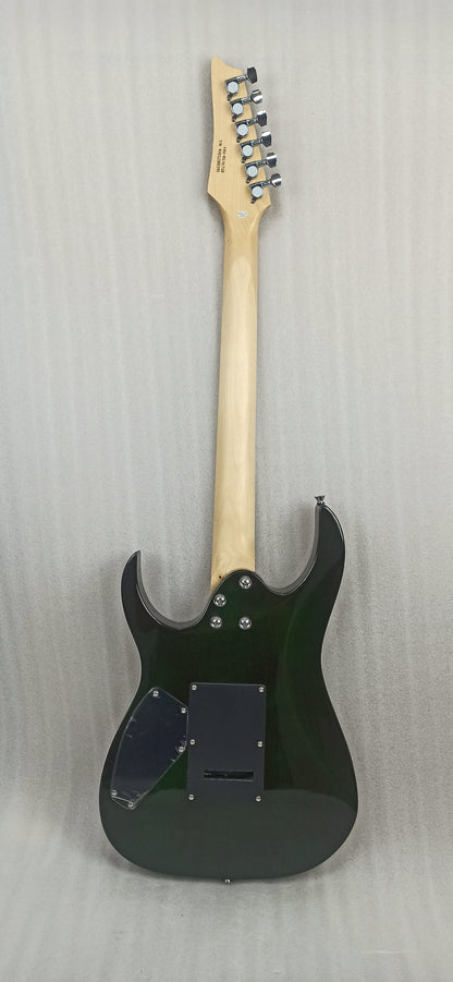Vault RG1 Soloist Premium Electric Guitar - Transparent Green Burst - Open Box B Stock