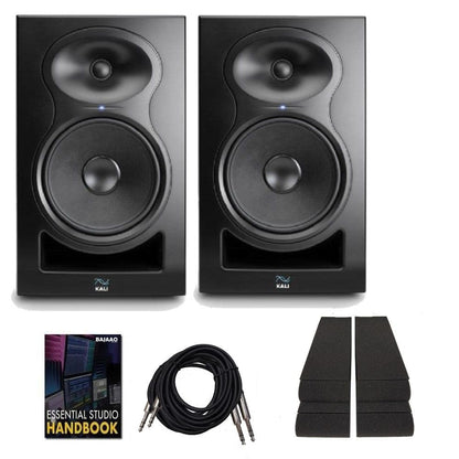 Kali Audio LP-8 2nd Wave Lone Pine Series 8" Active Studio Monitor with Isolation Pads, Cables and Ebook - Pair