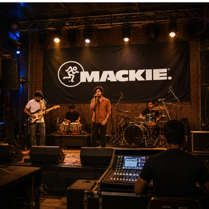 Mackie Black Fabric Banner with Mackie Combo Logo