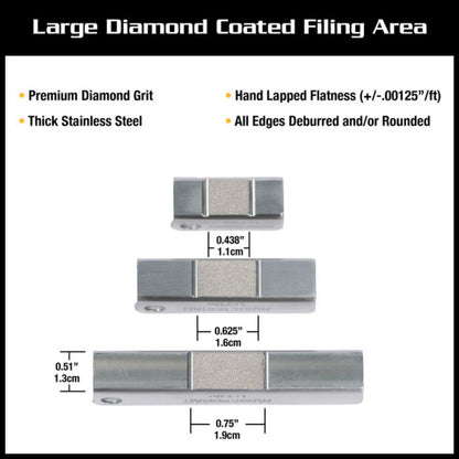 Music Nomad MN813 Diamond U-File for Leveling Single Guitar Fret Leveler - Pack of 3